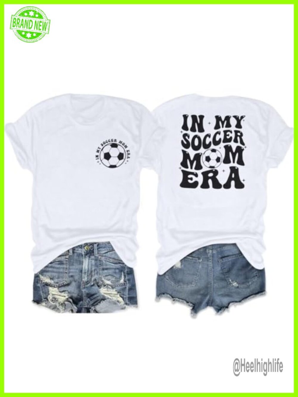 Soccer Mom Leopard Bleached Graphic T-Shirt Short Sleeve Crew Neck Tee